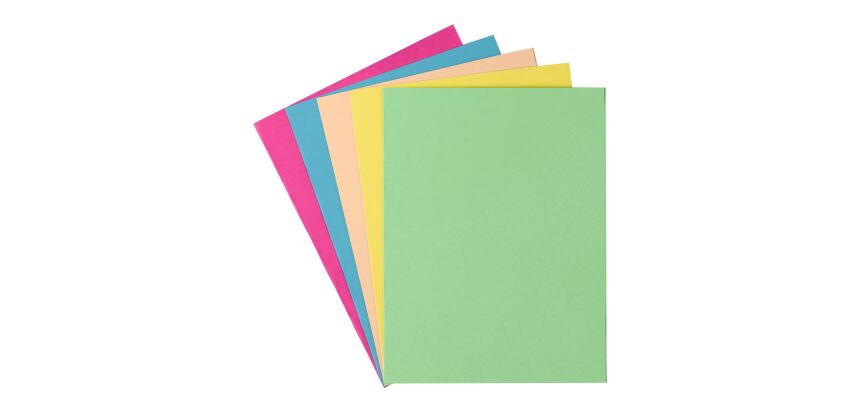 Chemises de couleur cartonnées recyclées 24 x 32 cm - Paquet de 100 - Exacompta
