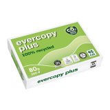 Recycled white A4 paper 80 g Evercopy Plus - Pack of 500 sheets