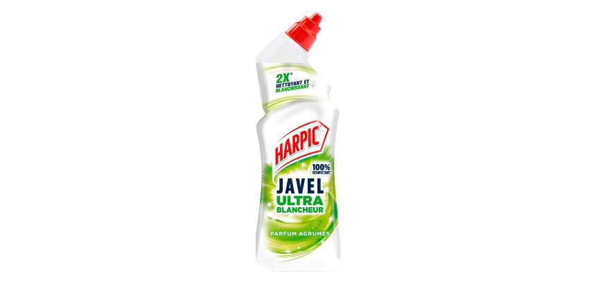 Gel WC Harpic javel triple action, citron-pamplemousse - 750 ml