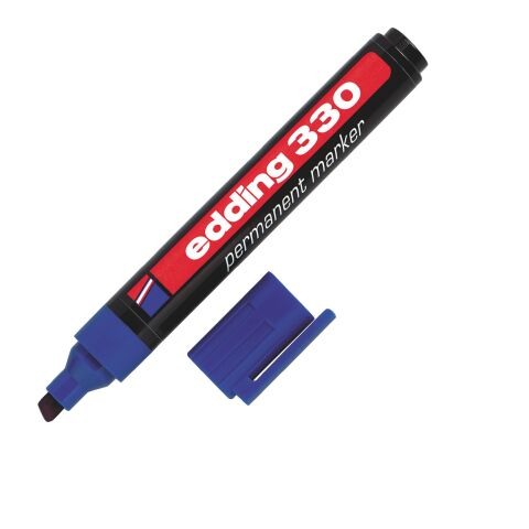 Rotulador permanente edding 330 Punta Biselada Azul