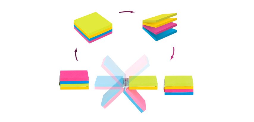 Bloc cube Easy Select Post-it® 76 x 76 mm - bloc de 300 feuilles