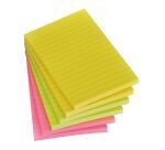 Bloc-notes couleurs assortis lignées Post-It 102 x 152 mm - bloc de 100 feuilles