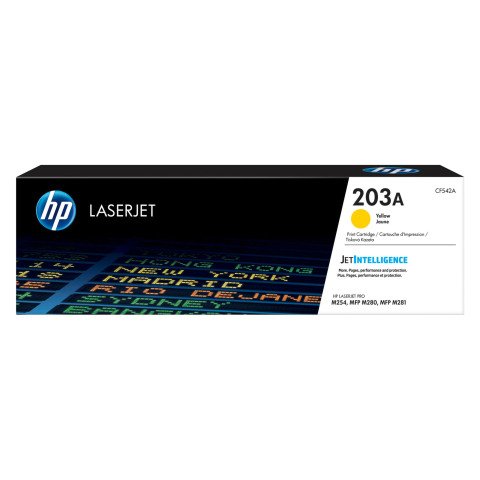 HP 203A (CF542A) tóner original amarillo de capacidad estándar (1400 páginas)