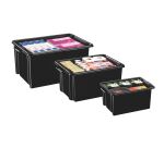 Bac de rangement plastique recyclé Cep Strata - 48,5 litres - dim : H 28,3 x L 60,1 cm