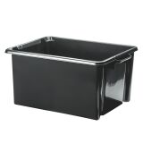 Boîte de rangement plastique 48,5 L Strata noire