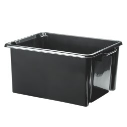 Plastic storage box 48,5 L Strata black