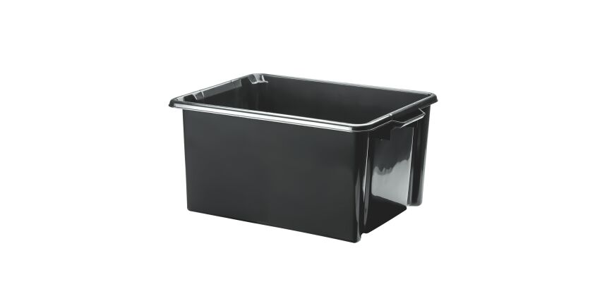 Boîte de rangement plastique 48,5 L Strata noire