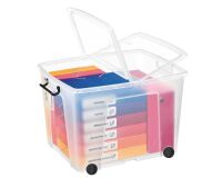 Caja de almacenamiento apilable de plástico CEP Strata - 75 L