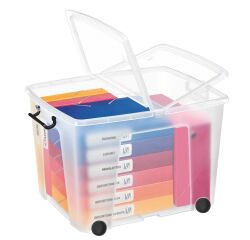 Caja de almacenamiento apilable de plástico CEP Strata - 75 L
