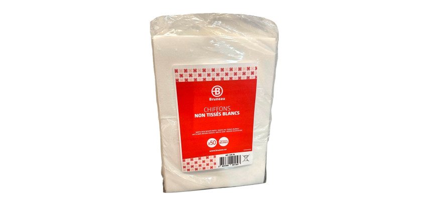 Chiffon blanc doux Bruneau - paquet de 50