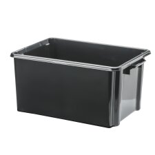 Plastic storage box 32 L Strata black