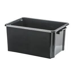 Bac de rangement plastique recyclé Cep Strata - 32 litres - dim : H 24,1 x L 52 cm