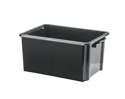 Aufbewahrungsbox aus Plastik Strata 32 L schwarz auf