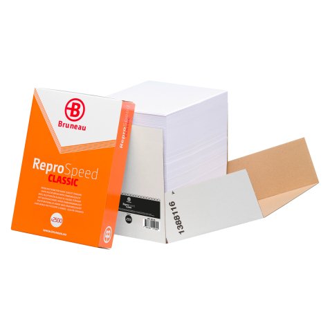 Papier A4 blanc 80 g Bruneau Reprospeed - Boîte de 2500 feuilles