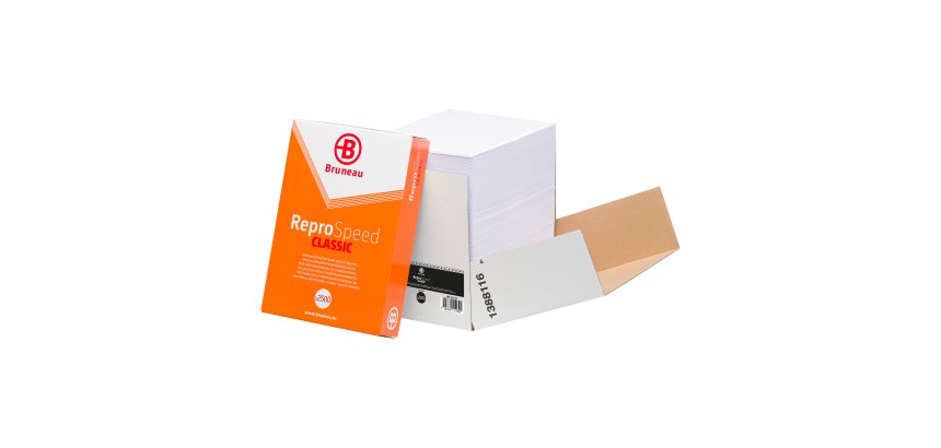 Papier A4 blanc 80 g Bruneau Reprospeed - Boîte de 2500 feuilles