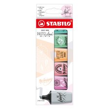 Highlighters Stabilo Pastel love Mini Boss assortment of pastel colors - pack of 6