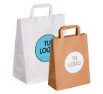 Bolsas de papel personalizadas con asas planas