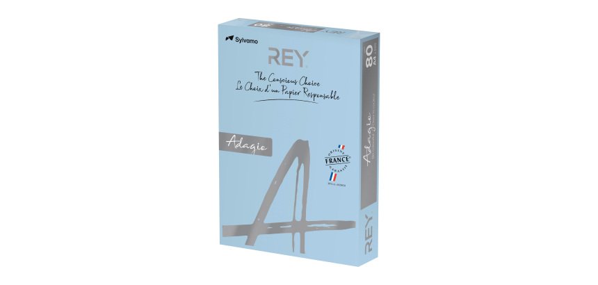 Papier A4 couleurs pastel 80 g Rey Adagio - Ramette de 500 feuilles