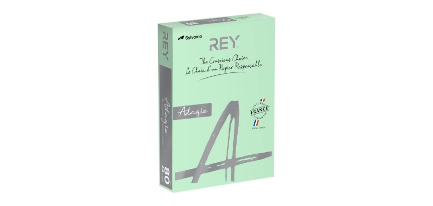 Ramette papier couleur Rey Adagio couleurs pastel A4 80 gr - 500 feuilles