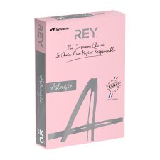 Papier A4 couleurs pastel 80 g Rey Adagio - Ramette de 500 feuilles