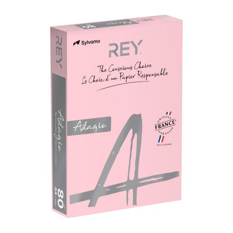 Papel A4 colores pastel 80 g Rey Adagio - Paquete de 500 hojas