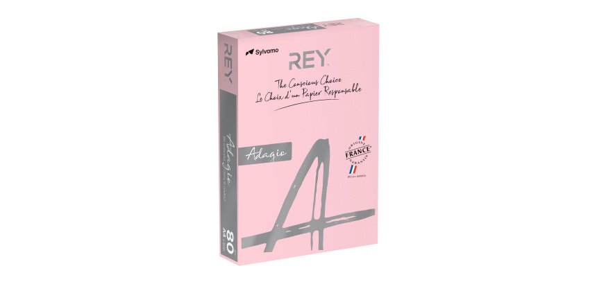 Papel A4 colores pastel 80 g Rey Adagio - Paquete de 500 hojas