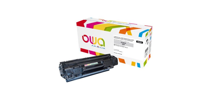 Toner Owa compatible HP 83X-CF283X noir pour imprimante laser