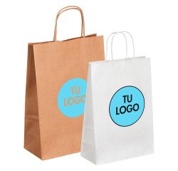 Bolsas de papel personalizadas asas retorcidas