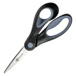 Scissors for right-handed persons with sharp point Bruneau 17 cm black/grey