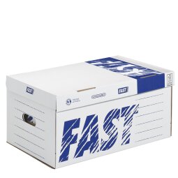 Caisse archives Carton Fast - H 26 x L 52 x P 35 cm - Fabrication française - Blanche
