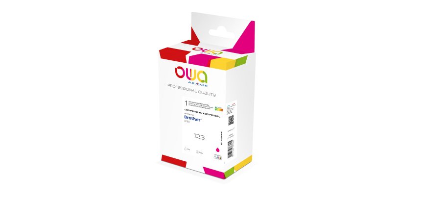 Cartouche Owa compatible Brother LC123 couleurs séparées pour imprimante jet d'encre