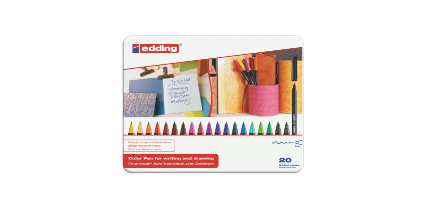 Rotuladores de colores edding 1200 Estuche de 20