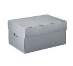 Caisse à archives plastique Extendos H 26 x L 52 x P 36 cm grise
