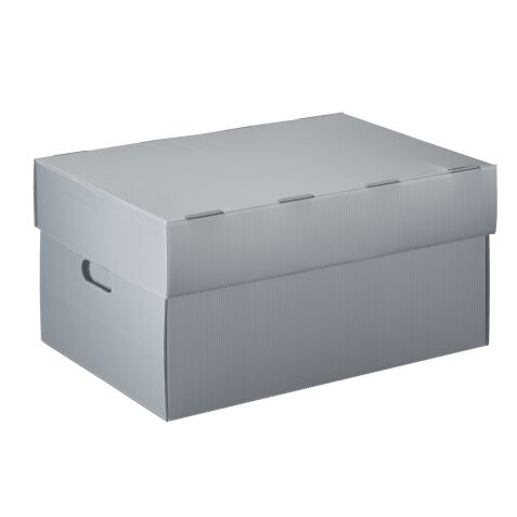 Caisse archives Polypropylène Extendos - H 26 x L 53 x P 35,3 cm - Recyclable - Grise