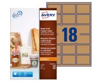 Etiquetas kraft para inkjet y láser 62 x 42 mm recicladas - Caja de 360