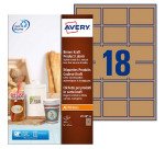 Etiquette kraft jet d'encre et laser 62 x 42 mm recyclée - Boîte de 360