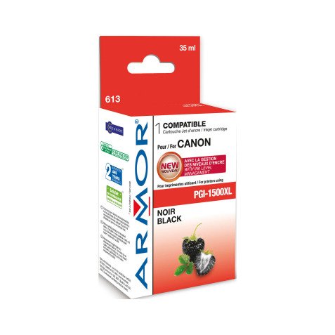 Cartouche Armor compatible Canon PGI1500XLBK noire pour imprimante jet d'encre