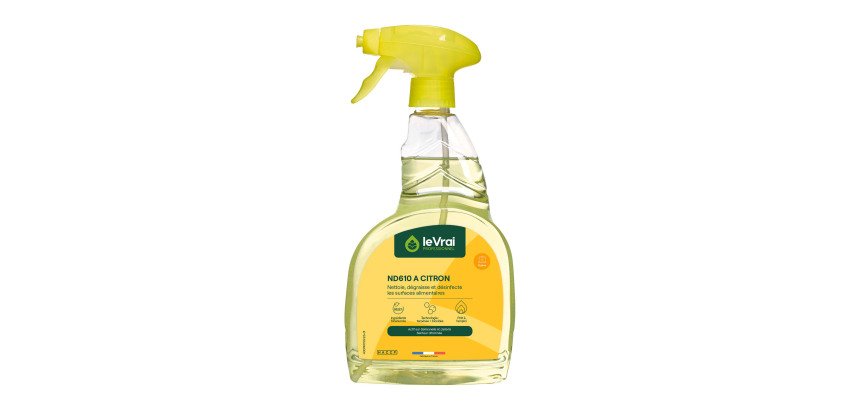 Dégraissant désinfectant Le Vrai ND 610 A citron - Spray 750 ml