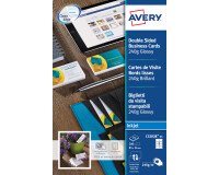 Tarjeta de visita para inkjet Avery Quick and Clean C32028 - 85 x 54 mm 240 g blanco - Paquete de 80