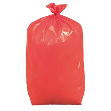 Bolsas de basura Rojo sin Autocierre 25 micras 25L - Rollo de 25 bolsas