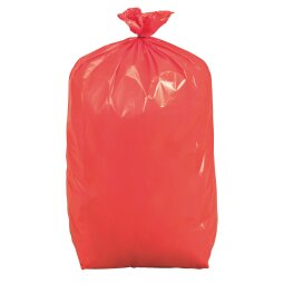 Bolsas de basura Roja sin Autocierre 37,5 micras 110L - Rollo de 10 bolsas