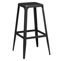 Sgabello bar in metallo nero