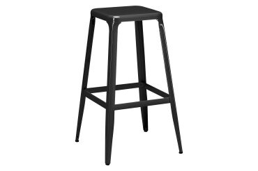 Tabouret noir Metalo