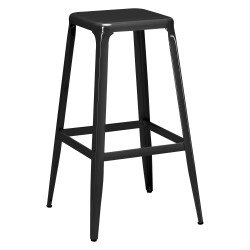 Tabouret noir Metalo