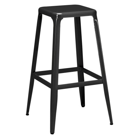 Taburete alto Metalo negro