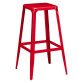 Tabouret rouge Metalo