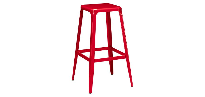 Tabouret haut Bistrau - Rouge