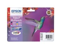 Epson T0807 Pack cartouche de 6 couleurs pour imprimante jet d'encre