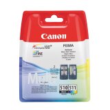Pack of 2 cartridges Canon PG510 black and CL511 color