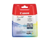 Canon PG-510 + CL-511 Pack 2 cartuchos originales negro + tricolor de alta capacidad (220 + 244 páginas)